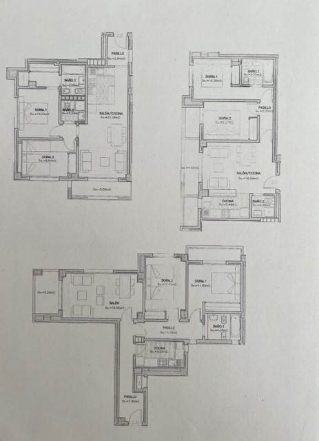 Project of apartments and parking spaces